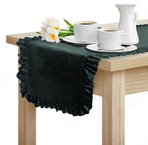 Table Runner 40 x 180 Decorative with Ruffles Ligia 04