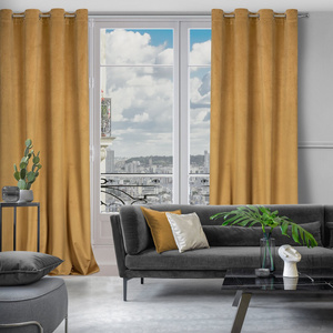 Zasłona Velvet Lili 140 x 250 Przelotka Złoty