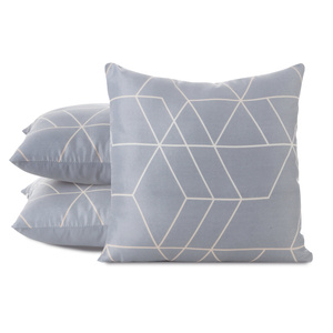 Decorative pillowcase 40 x 40 Geo 02 Steel+Beige