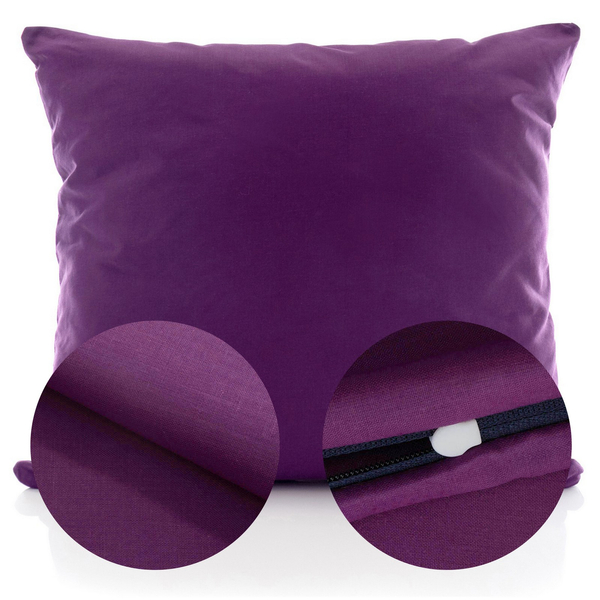 Cotton pillowcase 70 x 80 Single Ola Plum Purple