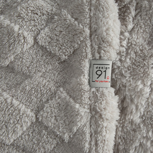 70 x 160 Stamped Plush Nancy Silver Blanket