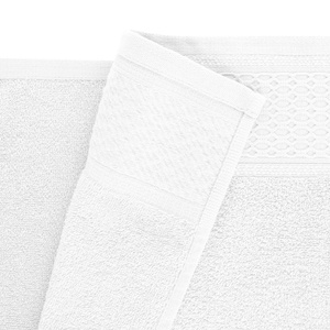 Set of 2 Towels Cotton Solano White
