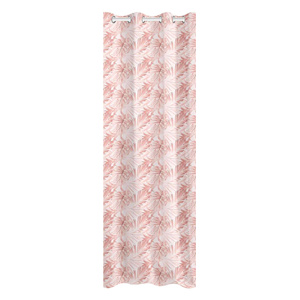 Curtain 140 x 250 Decorative Hibis Sliders Powder