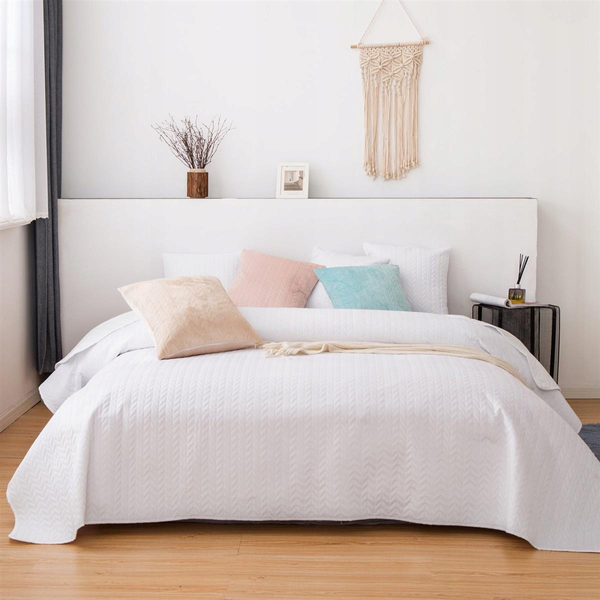 Narzuta 70 x 150 Pikowana Velvet Moxie Biały