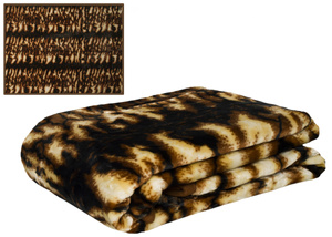 Color Acrylic Blanket A-669 Brown + Beige 160x210