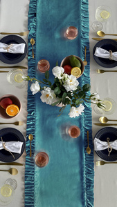 Table Runner 40 x 160 Decorative with Ruffles Ligia 08