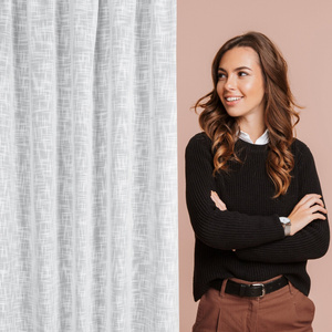 Zasłona 140 x 270 Dekoracyjna Taśma Rubi Biały