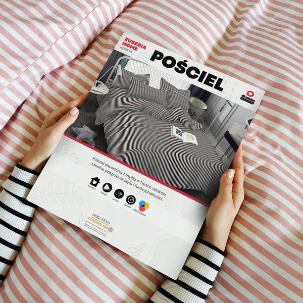 Pościel 140 x 200 2cz Mikrofibra w Pasy Eusebia Home 10