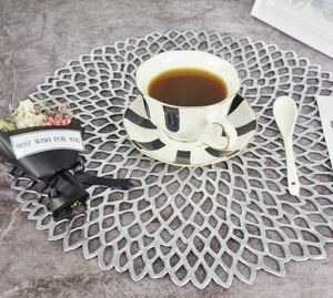 Podkładka fi 38 Dekoracyjna Sunset Okrągła Srebrny