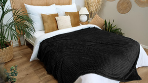 Blanket 200 x 220 Microfiber Embossed Plush Ala 3D Circle 05