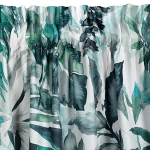 Zasłona Gotowa Adeline Taśma 140 x 250 Bia+Zieleń