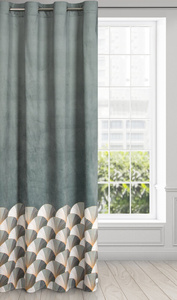 Zasłona 140 x 250 Design91 Welwet Gina Stalowy 