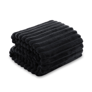 Blanket 160 x 200 Microfiber Stamped Stripes Nuvio 08