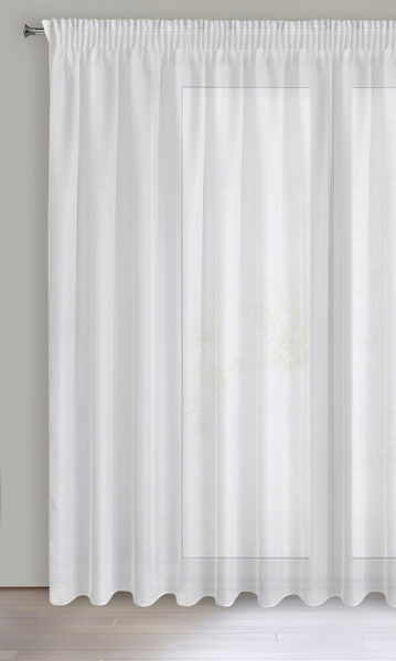 Rebecca Decorative Curtain on Tape 300 x 270 White