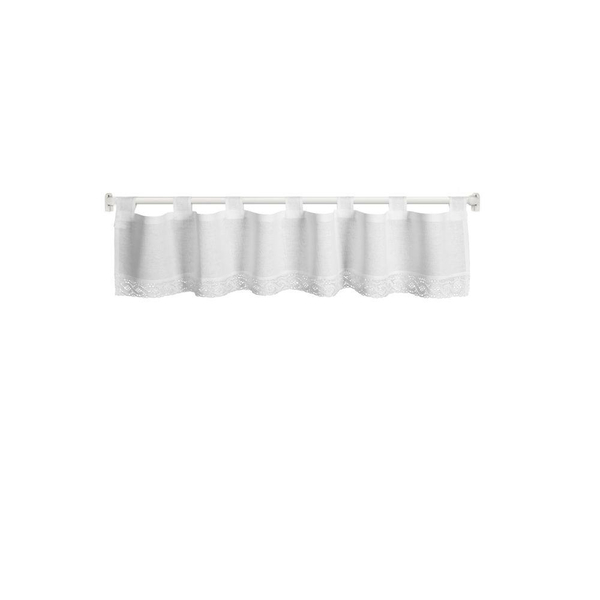 Decorative curtain Vince on suspenders 30 x 150 White