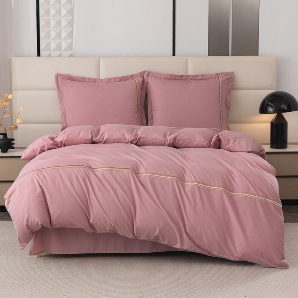 Pościel 160 x 200 3cz Gładka Z Haftem Lumera 10