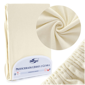 Jersey sheet with elastic 018_D Ecru 180x200