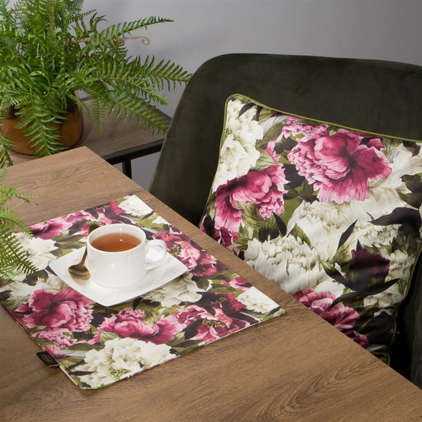 Serweta 30 x 40 4szt Dekoracyjna Velvet3 Oliw+Róż