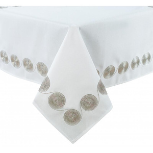 Tablecloth 140 x 300 Decorative Embroidery 801 White