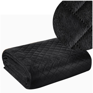 Quilted bedspread 170 x 210 Design91 Luiz3 Black
