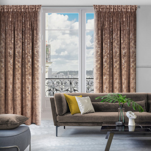 Curtain 135 x 270 Decorative Velvet Tulia Brown