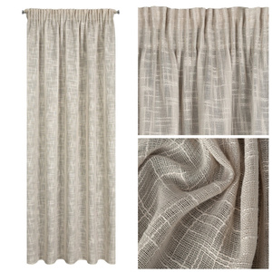 Curtain 140 x 270 Decorative Tape Rubi Beige
