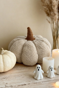 Poduszka 35 x 35 Dekoracyjna Dynia Pumpkin Beż