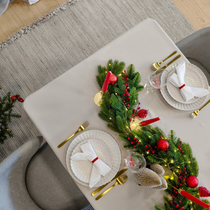 Tablecloth 120x220 Stain-Resistant Surbo Ecru