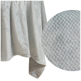 Koc 70 x 150 Pluszowy Mikrofibra Willy Szary