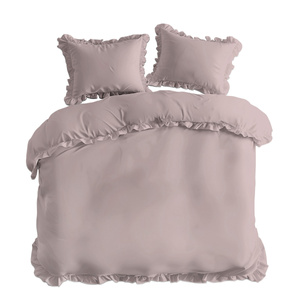 Bedding set 220 x 200 3 pieces Pure Cotton with Ruffle 06