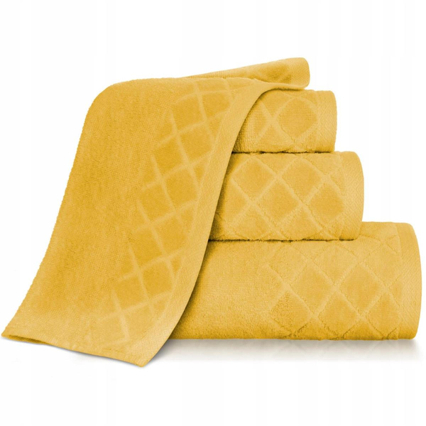 Towel 50 x 90 Cotton Silky 500g/m2 Mustard