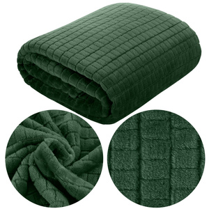 Blanket 170 x 210 Microfiber Design Cindy2 Dark Herb