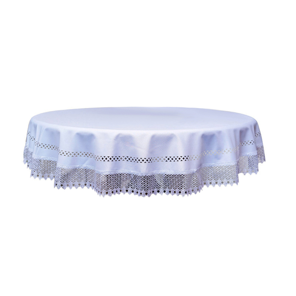 Round Tablecloth Ø 160 Gipiura pattern 430 White