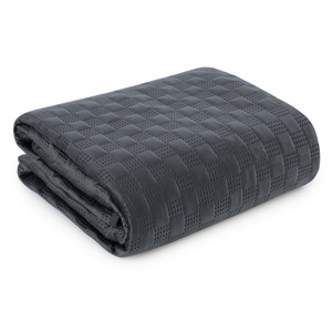 Quilted Velvet Bedspread Sofia4 Graphite 220 x 240