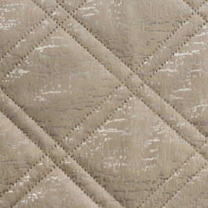 Quilted Velvet Bedspread 200 x 220 Luiz Blink Beige