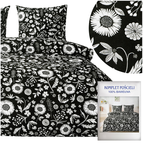 Bedding 160 x 200 3pcs Cotton Satin No. A1735