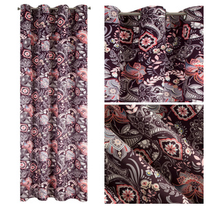 Curtain 140 x 250 Decorative Velvet Mirei Maroon
