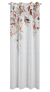 Curtain 140 x 260 Decorative 2 pcs Meg White + Red