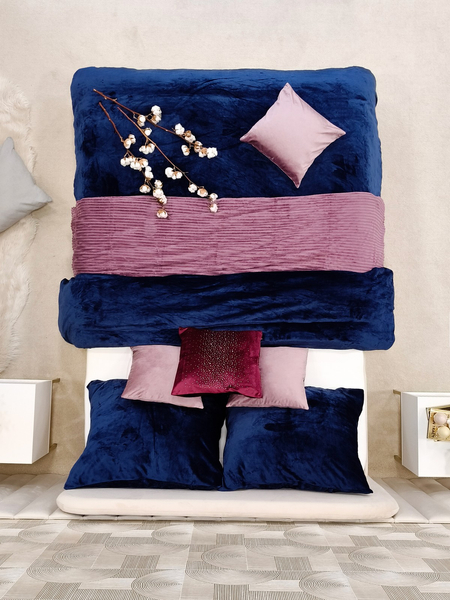 Pościel 220 x 200 3cz Mikrofibra Miś Cozy Granat