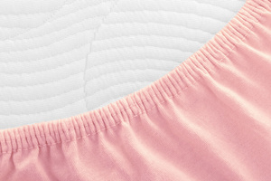 Jersey sheet with elastic 006_D Pink 180x200