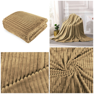 Koc 160 x 200 Mikrofibra Tłoczona Ardea Pasy 58