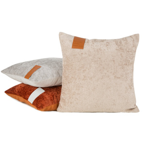 Poszewka 45 x 45 Dekoracyjna Szenil 1 Srebrny