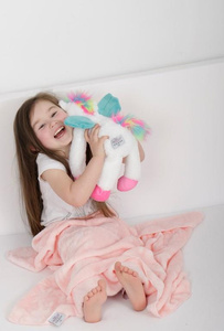 Blanket 85 x 100 Carol Microfiber + Unicorn Mascot