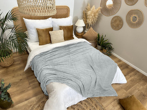 Blanket 200 x 220 Microfiber Embossed Plush Ala 3D Circles 02