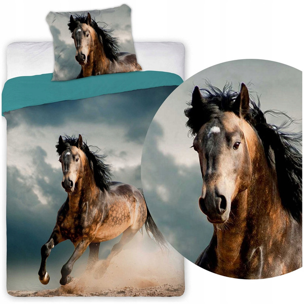 Pościel Młodzieżowa Bawełniana 325 Best Friends Koń 140x200NP 2 części 70x90