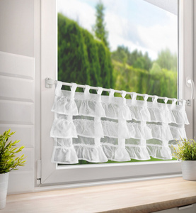 Firana Dekoracyjna Lilia1 45x150 Na Szelkach Biała