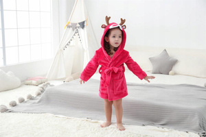 Children's Microfiber Bathrobe L 130 Reindeer