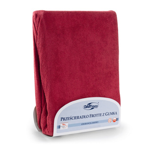 Terry sheet with elastic 019_D Maroon 80x140