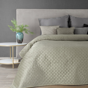 Narzuta 200 x 220 Pikowana Welurowa Dimon Srebrny