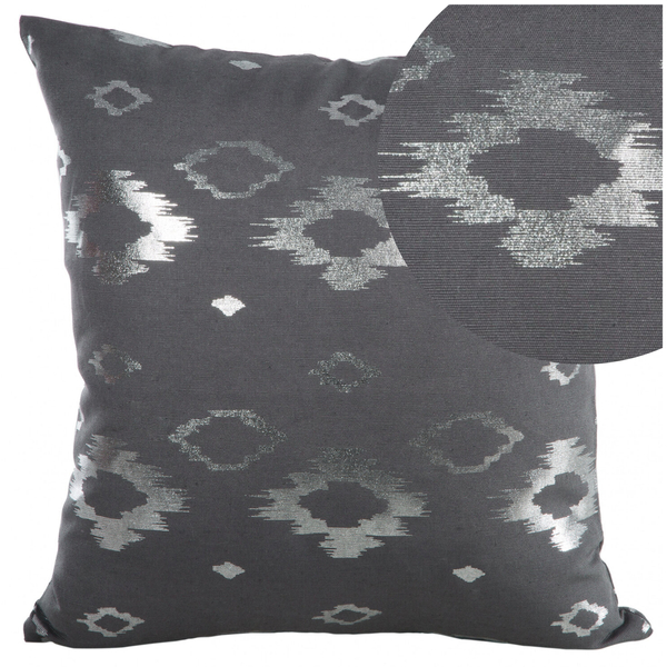 Fabio Decorative Pillowcase 38 x 38 x 8 Steel